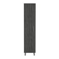 thumbnail image 5 of DUOSONG 70.8H" Tall Narrow Storage Cabinet With 5-Tier Shelf, 3 Broom Hangers And Metal Hardware, Smokey Oak Oak Pine Furniture Primary Living Space Cabinets, 5 of 7