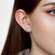 thumbnail image 3 of Diamond Flower Stud Earrings Spring Dainty Crystal Cherry Blossoms Jewelry Senior Sense Of Temperament Plumeria Studs, 3 of 5
