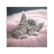 Stupell Industries Soft Kitten Tucked In Animals & Insects Painting Unframed Art Print Wall Art, 12 x 12