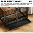 thumbnail image 4 of Jaula Madera para Perros, Caja Decorativa a Prueba de Fugas para Perros Ansiosos, Perrera Rústica con Ruedas con Cerradura y Bandeja Extraíble, 4 of 7