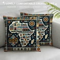 thumbnail image 3 of QZHH Africa Map Pillow Case Geometric Pattern Ethnic Characteristic Style Cushion Cover for Couch Sofa Living Room Decoration for Sofa Couch, 3 of 5