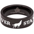 thumbnail image 5 of Stay Wild Wolf Tungsten Carbide Ring, 5 of 9