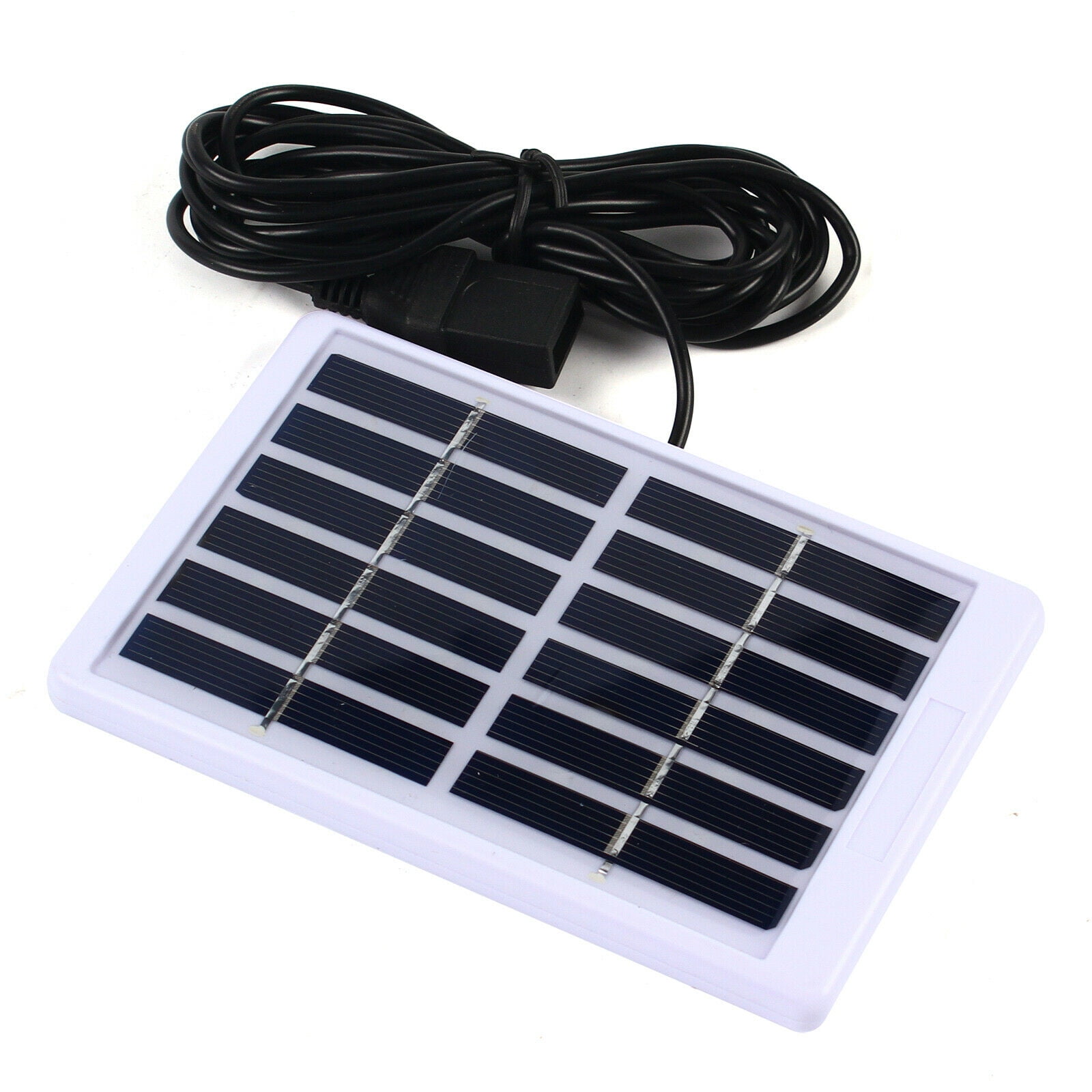 Miumaeov Solar Power Fan Tabletop with LED Light Portable Desk Rechargeable Fan w/ Cable