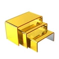 thumbnail image 2 of simhoa 3Pcs Acrylic Display Riser Stand Showcase Organizer Holder Mirrored Stands Shelf, 2 of 8