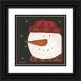 thumbnail image 1 of Shamp, Cindy 20x20 Black Ornate Wood Framed with Double Matting Museum Art Print Titled - Snowman I, 1 of 4