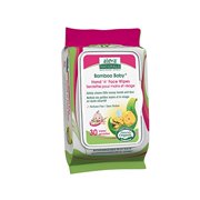 Angle View: BAMBOO HAND N FACE WIPES 30CT