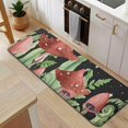 thumbnail image 5 of Red Mushroom Leaf Black Pattern Kitchen Rug Mat,Kitchen Runner Rugs Non Skid Washable,Decorative Kitchen Floor Mats for Kitchen,Sink,Laundry,17"x47.2", 5 of 7