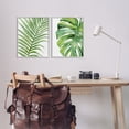 thumbnail image 2 of Stupell Industries Tropical Green Palms Minimal White Background Designed by Carson Lyons, 2 of 5