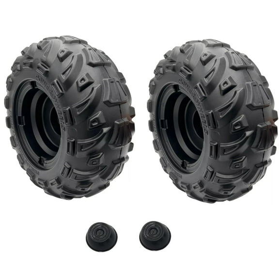 Genuine Power Wheels New Style Dune Racer 1 Left Wheel & 1 Right Wheel & Retainers FFY09 FLP00 FLR10