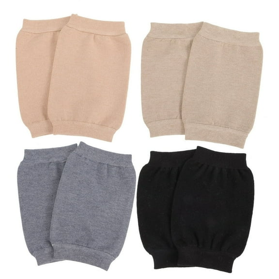 QUTETN 4 Pairs Leg Warmers Elderly Knee Warmer Elastic Knee Sleeves for Women Men
