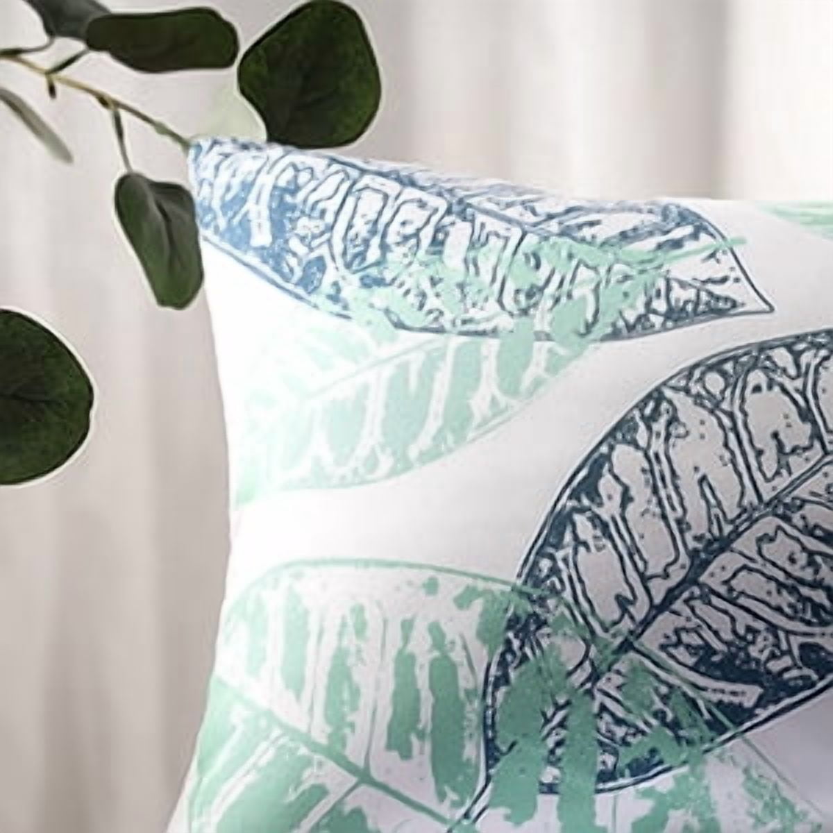 Phantoscope 18x18 Decorative Throw Pillow Covers, Turquoise, Set of 4