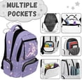 thumbnail image 6 of KUIFORTI Purple Axolotl Kids Bookbag School Bag Suitable for Elementary Middle School Waterproof Durable Outdoor Teen Boys Bookbag with Side Pockets, 6 of 7
