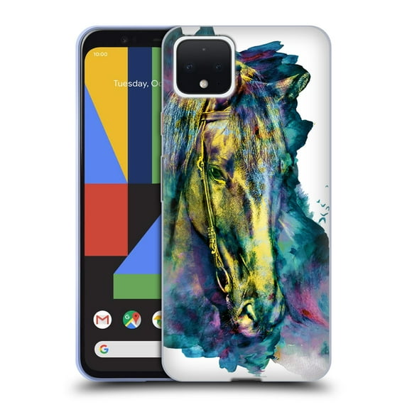 Head Case Designs Officially Licensed Riza Peker Animals Horse Soft Gel Case Compatible with Google Pixel 4