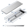 thumbnail image 4 of Skyflame Rectangular Stainless Steel Drop-in Fire Pit Pan and Burner with Burner Cover, 30 by 10 Inch Burning Area, 4 of 4