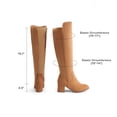 thumbnail image 4 of Botas altas elásticas color camel DREAM PAIRS JENNIFER-3 para mujer talla 5.5, 4 of 7