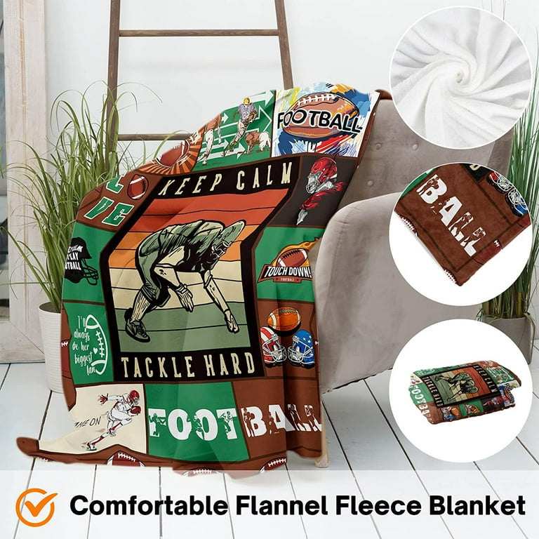 JOOCAR Football Blanket Football Blankets for Boys Toddlers American Football Blankets and Throws for Kids Soft Flannel Fleece Cozy Blanket Bed Couch