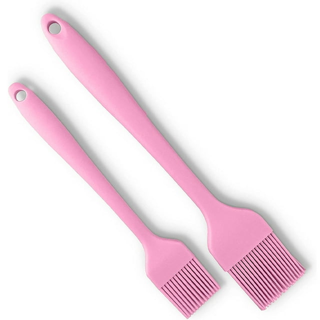 Cepillos para untar, cepillos de repostería resistentes al calor de silicona para untar aceite, mantequilla, salsa, adobos para barbacoa, parrilla, barbacoa, hornear, cocina, cocinar, sin BPA, apto