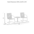 thumbnail image 4 of Crosley Furniture Azalea 3Pc Retro Outdoor 2 Chair & Table Set in Coral Gloss, 4 of 10