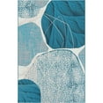 thumbnail image 2 of Unique Loom Outdoor Modern Collection Area Rug - Seaglass (5' 3" x 8' Rectangle Blue and Ivory/Navy Blue), 2 of 8