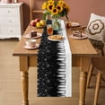 thumbnail image 2 of Christmas Snowflakes Table Runner 60 Inches Long Farmhouse Dress Scarves, Xmas Balls Winter Pine Tree Black Dining Tablerunner for Coffee Table/Kitchen Island/Party Décor, 13" x 60", 2 of 8