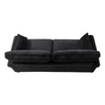 thumbnail image 6 of DEALTOPS 81" Corduroy Loveseat, Modern 2-Seater Sofa with Rolled Arms, Iron & Wood Frame, Charcoal Black, 6 of 7