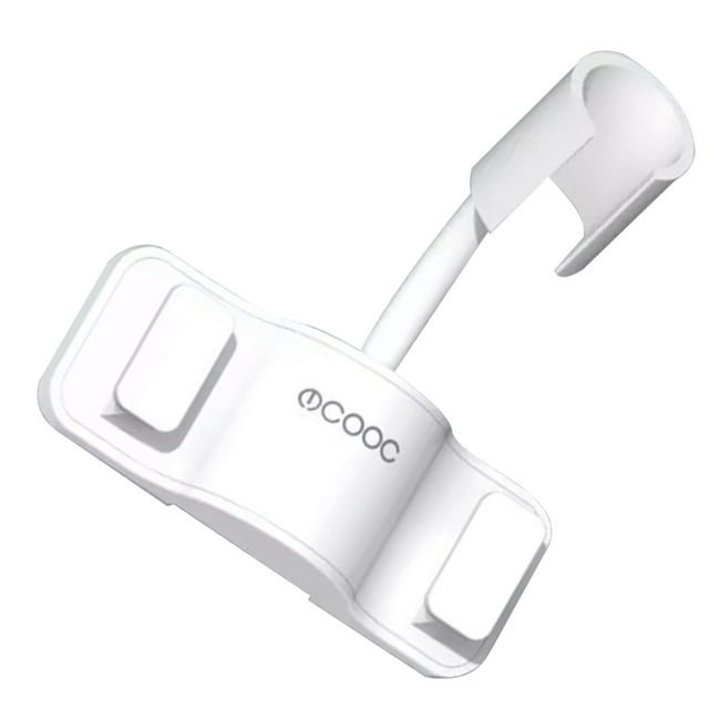 Toystoory Soporte de cabezal de ducha de 360 °, soporte de cabezal de ducha autoadhesivo ajustable, montaje en pared con 2 ganchos, soporte para Juegos de accesorios de baño Blanco Toystoory HA005287-03B