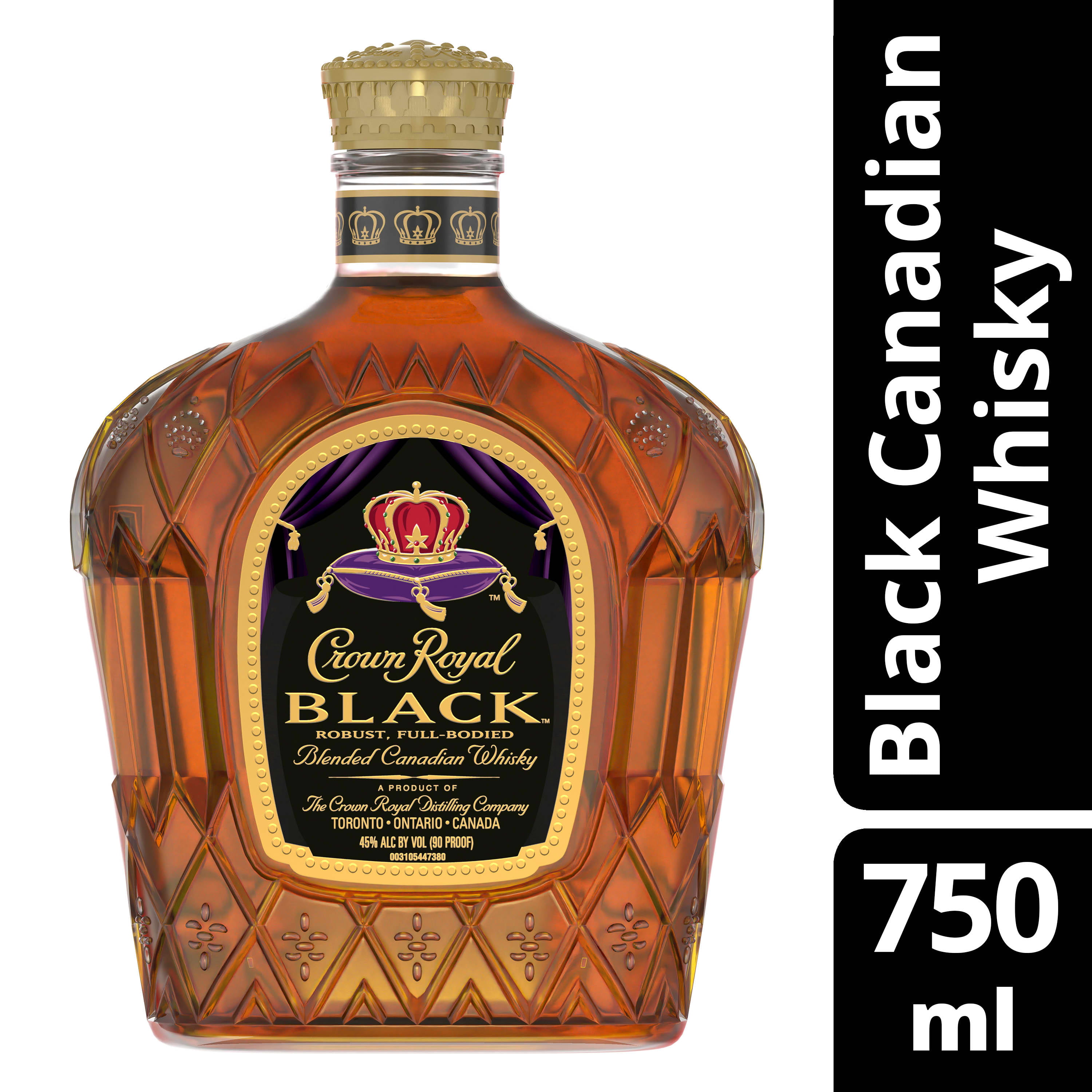 CROWN ROYAL Blended Canadian Whisky 750 mL Empty Liquor Bottle Whiskey 