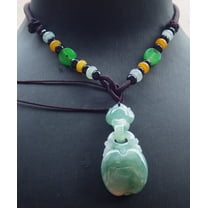 Certified Green Burma 100% Natural A Jade jadeite Pendant Apple Flower W Ring 665462 TN