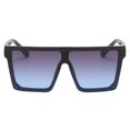 thumbnail image 2 of Paquete de 2-6 gafas de montura cuadrada de moda para hombres y mujeres UV400 montura negra azul 2 piezas, 2 of 8