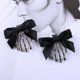 thumbnail image 2 of 2 PCS Halloween Black Butterfly Hair Clips, Skull Hand Ghost Claw Bowknot Metal Polished Hair Pin Vintage Gothic Personality Ribbon Bowknot Hairpins B, 2 of 4