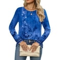 thumbnail image 6 of Fantaslook Women Tunic Tops Casual Long Sleeve Shirts Crew Neck Fall Tops Basic Tees Floral Dressy Blouses, 6 of 9