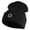 Black, variant on Small Silver Star of David Iron on Patched 12 Inch Long Knitted Beanie - Black OSFM