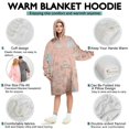 thumbnail image 5 of Wearable Oversized Blanket,Pink Princess Dress Carriage Pattern Wearable Blanket Hoodie for Adults,Cozy Hooded Blankets with Super Pockets,Super Warm Fuzzy Pullover for Women & Men, 5 of 6