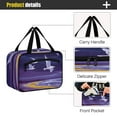 thumbnail image 4 of Travel Hanging Toiletry Bag with 4 Zipped Compartments Waterproof Makeup Accessories Spacious Cosmetic Bag Seagulls and The Beach Medium, 4 of 9