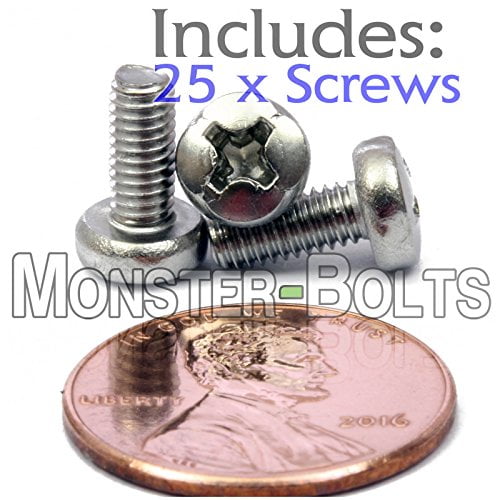M3 x 12mm Stainless Steel Phillips Pan Head Machine Screws DIN 7985 A Qty 50 