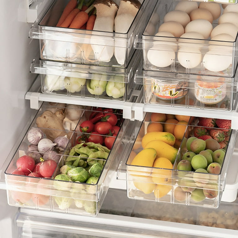 Pull Out Refrigerator Drawer Extend the Egg Freshness Time Storage Tray for  Food Storage Accessories 