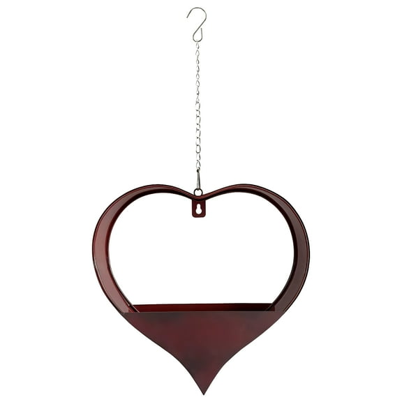 Metal Plant Hangers Outdoor Heart Shaped Wall Planter, Wall Mount Planter Hangers for Indoor and Outdoor Plants, Space-Saving Design, Includes Chains and Hooks