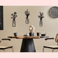 thumbnail image 3 of LSTECICE Set of 3 Assorted Black Metal Flower Wall Decor for Home, 3 of 6