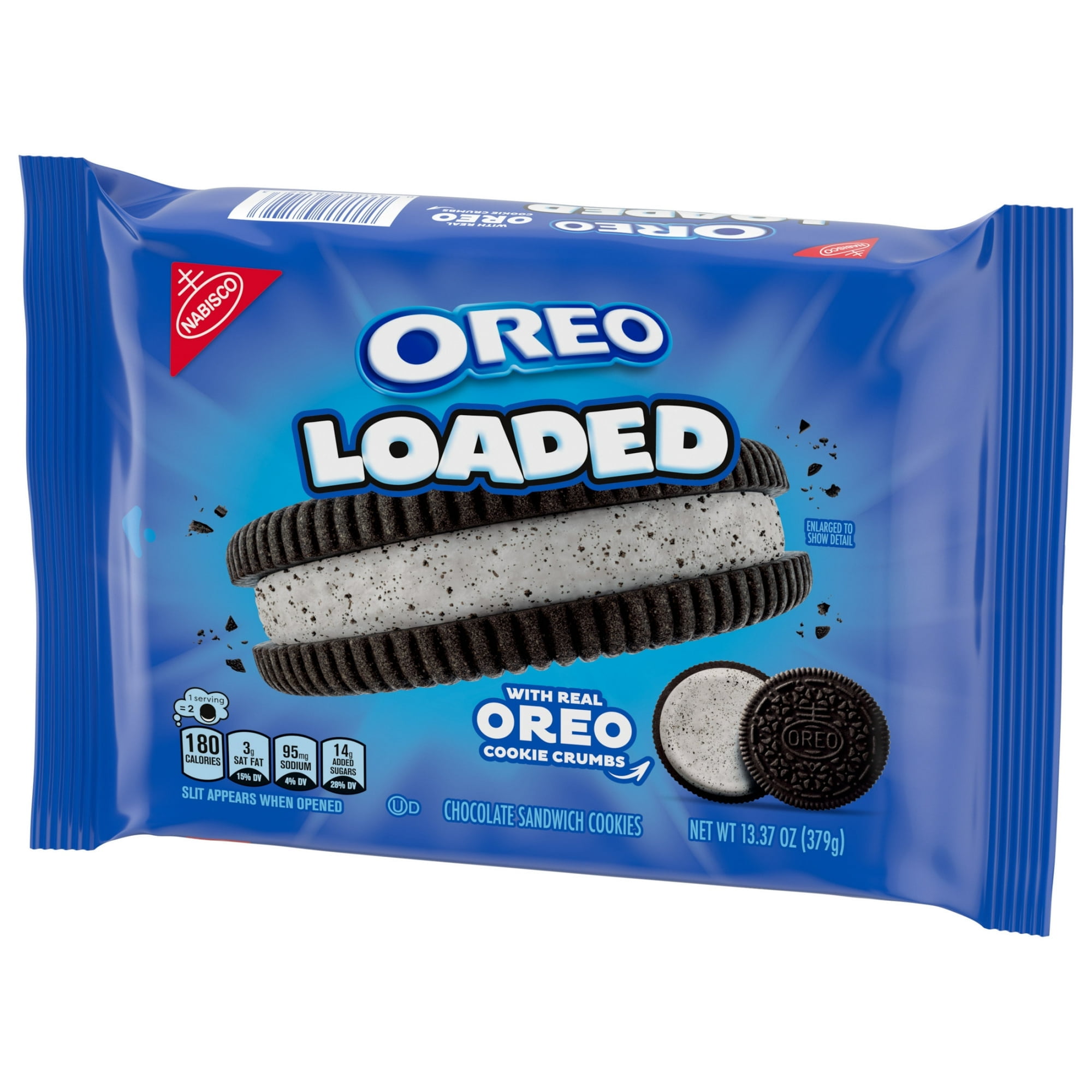 OREO Loaded Chocolate Creme Sandwich Cookies, Sweet Snack Cookies, 13.37 oz Pack  With Olive Green Bowl By ValueNest