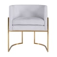thumbnail image 3 of TOV Furniture Giselle Grey Velvet Dining Chair with Gold Frame, 3 of 7