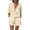 Beige, variant on Women Two Piece Linen Sets, Solid Color Short Sleeve V-Neck Tops and Wide Leg Shorts with Pockets Loose Breathable Hawaiian Beach Vacation Summer Outdoor Casual Set