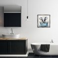 thumbnail image 3 of Stupell Industries Bathing Baby Elephant Typography Painting Gray Floater Framed Canvas Art Print Wall Art, 18 x 18, 3 of 10