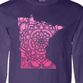 thumbnail image 4 of Inktastic Minnesota Silhouette Mandala Long Sleeve T-Shirt, 4 of 5