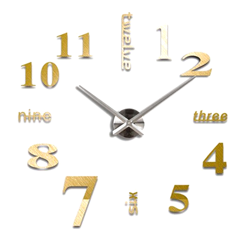 3D DIY Clock Mirror Wall Stickers Hour hand Minute hand Digital