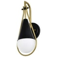 thumbnail image 2 of 60/7901 Nuvo Lighting Admiral - 1 Light Wall Sconce In Contemporary Style-15.38 Inches Tall and 6.5 Inches Wide-Matte Black/Natural Brass Finish, 2 of 19