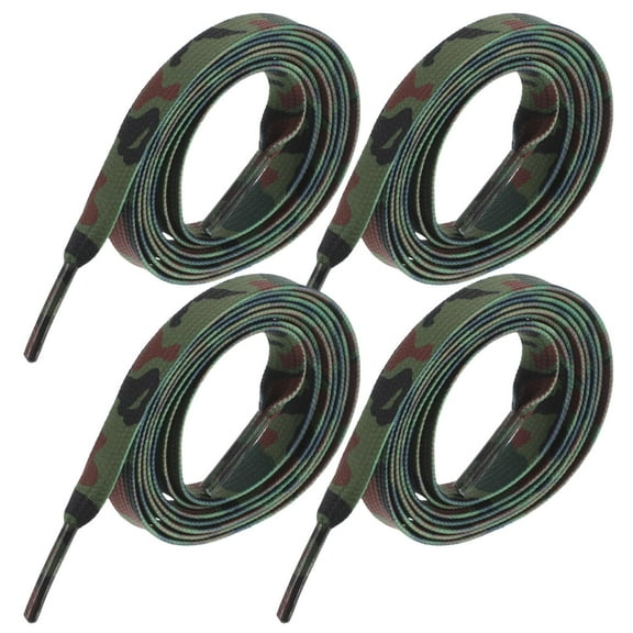 Worgeous 2 Pairs Of Camouflage Patchwork Shoelaces Stylish Replacement Shoelaces Fashionable Athletic Shoe Laces For Casual Sports Sneakers