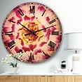 thumbnail image 2 of Designart 'Smooth White Rose Flower Petals' Traditional wall clock, 2 of 4