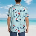 thumbnail image 4 of Honeii Sailboats Anchors Print Men’s Hawaiian Shirt,Classic Button-Down Short Sleeve Shirt, for Beach, Vacation, and Outdoor Activities,Medium, 4 of 7