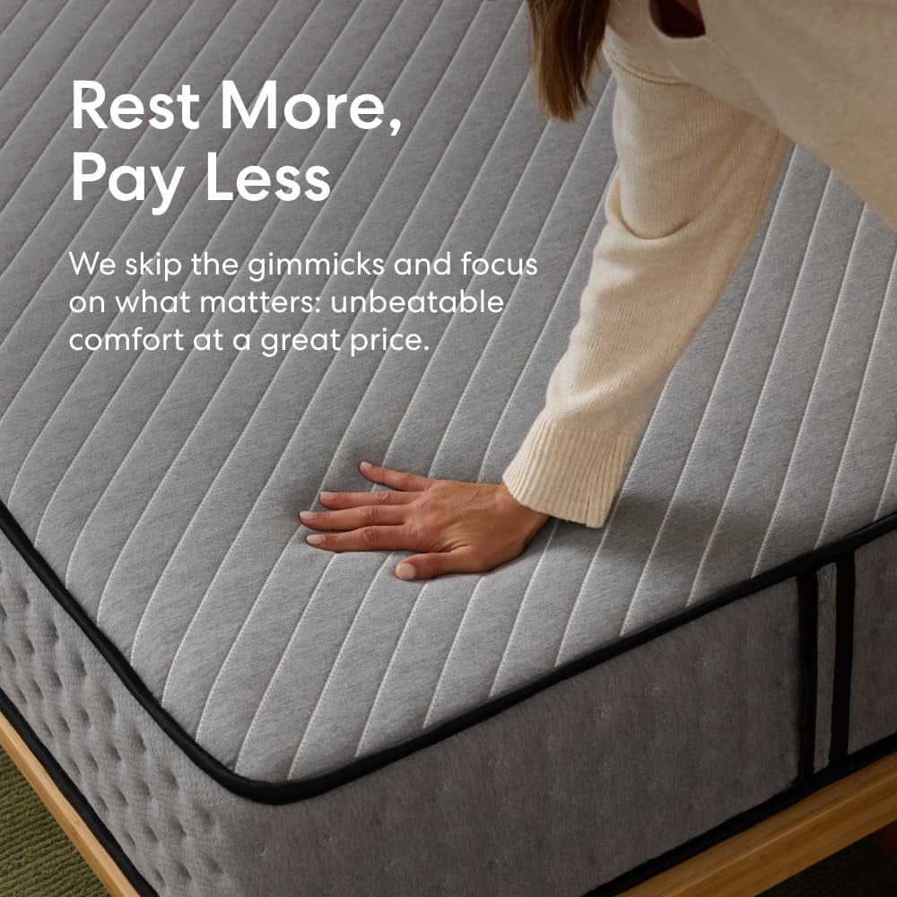 Siena 12” Signature Hybrid Full Mattress – Medium Firm - Memory Foam & Innerspring System – 180-Night Trial – Pressure-Relief – Mattress in a Box