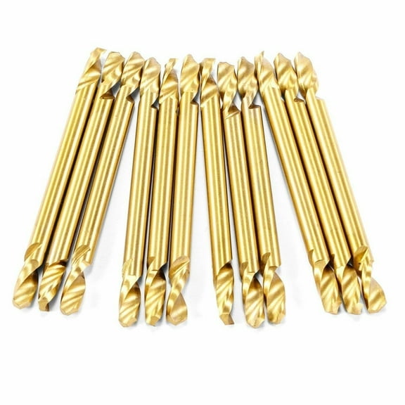 XtremepowerUS 12Pc 1/8" HSS Double End Titanium power Drill Bit H.S.S DBL Head